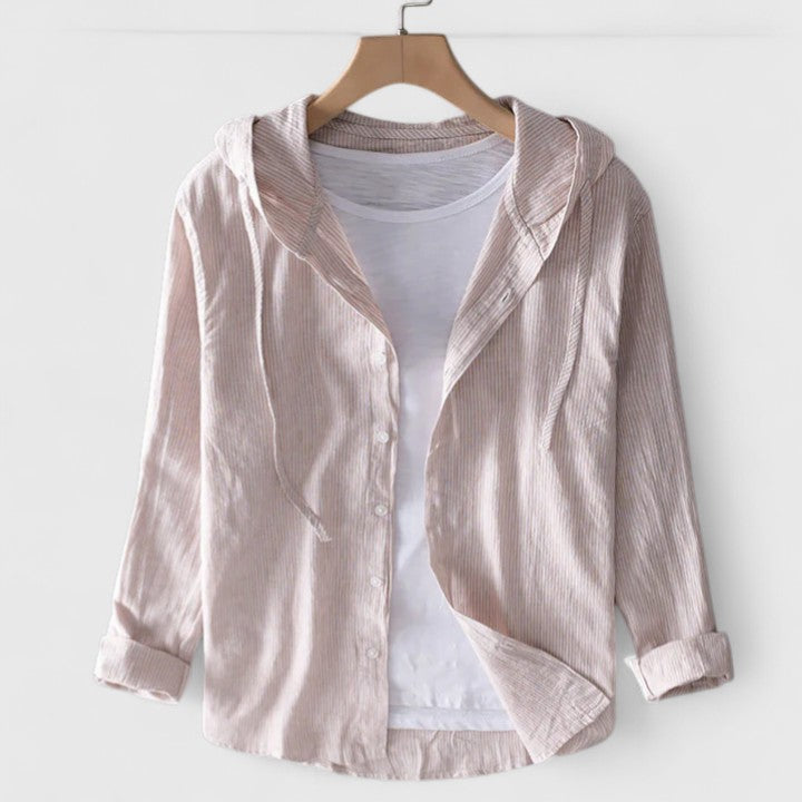 Women's Hooded Blouse - Relaxed Fit | Spring - Beige