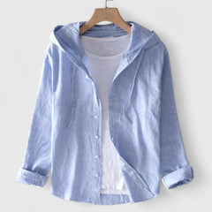 Women's Hooded Blouse - Relaxed Fit | Spring - Blue