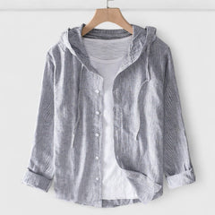 Women's Hooded Blouse - Relaxed Fit | Spring - Grey