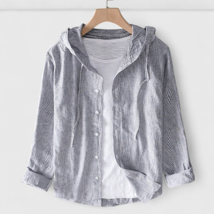 Women's Hooded Blouse - Relaxed Fit | Spring - Grey