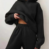 Women's Hoodie & Joggers Set | Comfort Wear | Autumn - Black