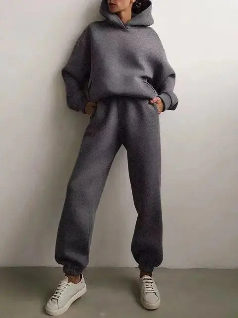 Women's Hoodie & Joggers Set | Comfort Wear | Autumn - Charcoal
