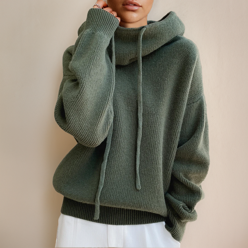 Women's Hoodie | Oversized Fit | Ribbed Edges | Winter - Sage
