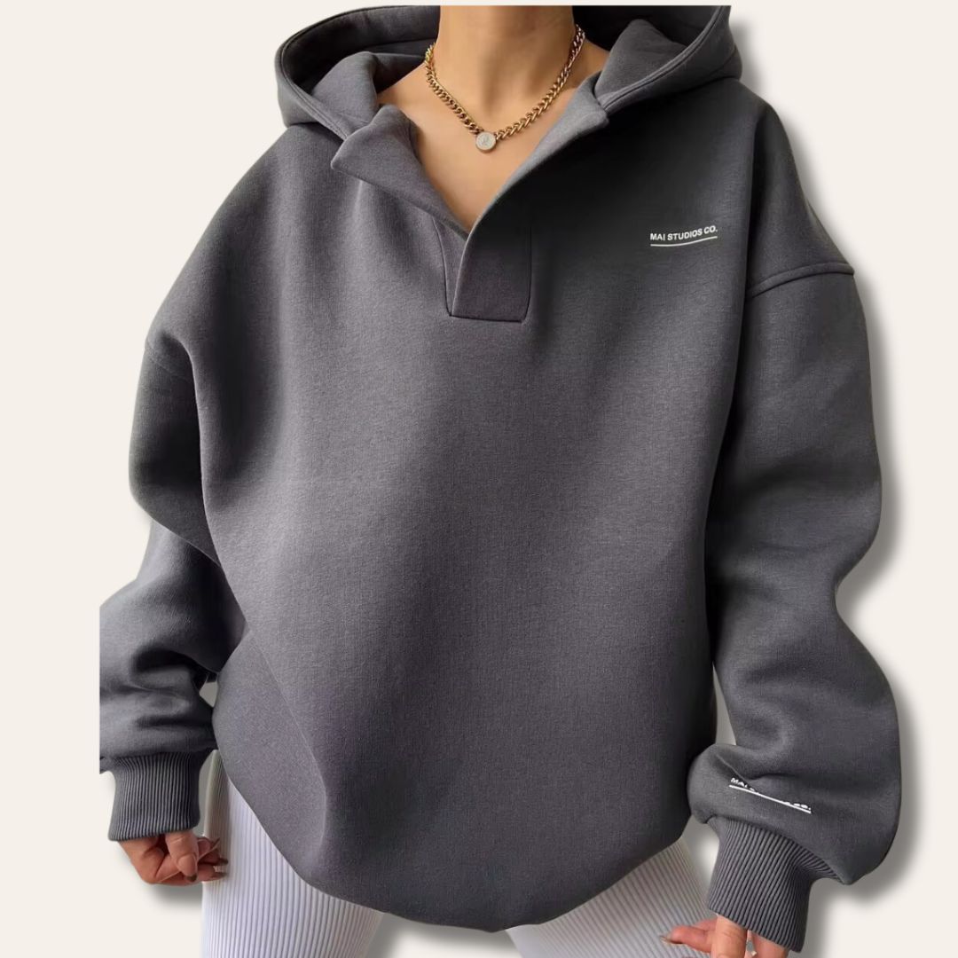 Women's Hoodie | Oversized | Hood | Autumn - Gray