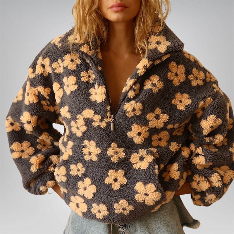 Women's Hoodie | Oversized Zip Detail | Winter