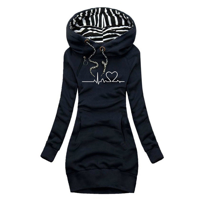 Women's Hoodie | Relaxed | Crew Neck | Winter - Blue