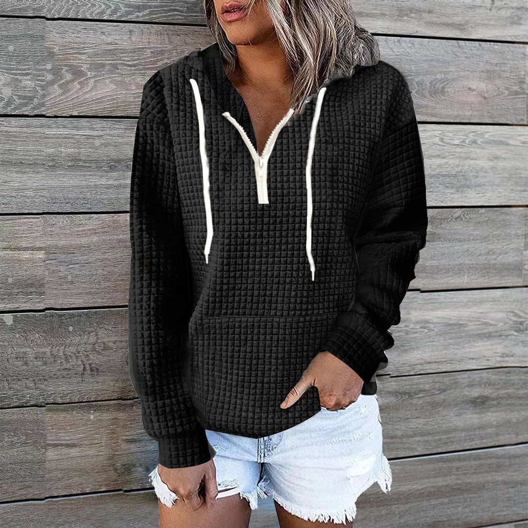 Women's Hoodie | Relaxed | With Drawstring | Autumn - Black