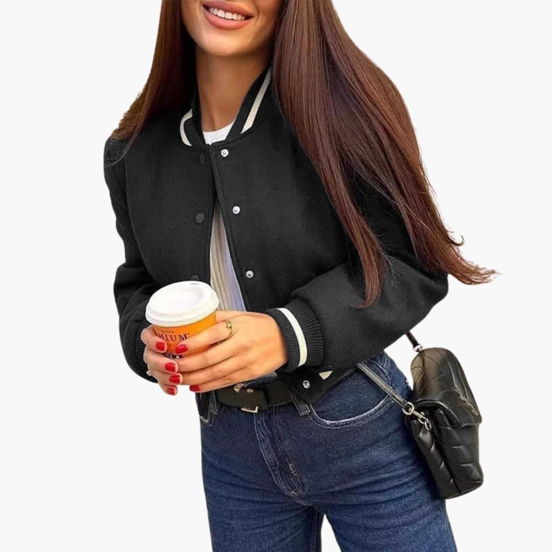 Women's Houndstooth Bomber | Print | Winter