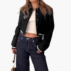 Women's Houndstooth Bomber | Print | Winter