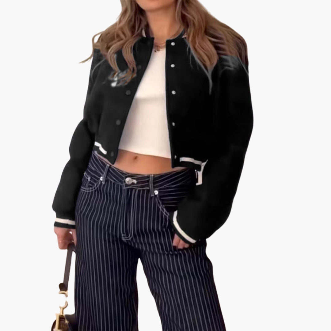 Women's Houndstooth Bomber | Print | Winter