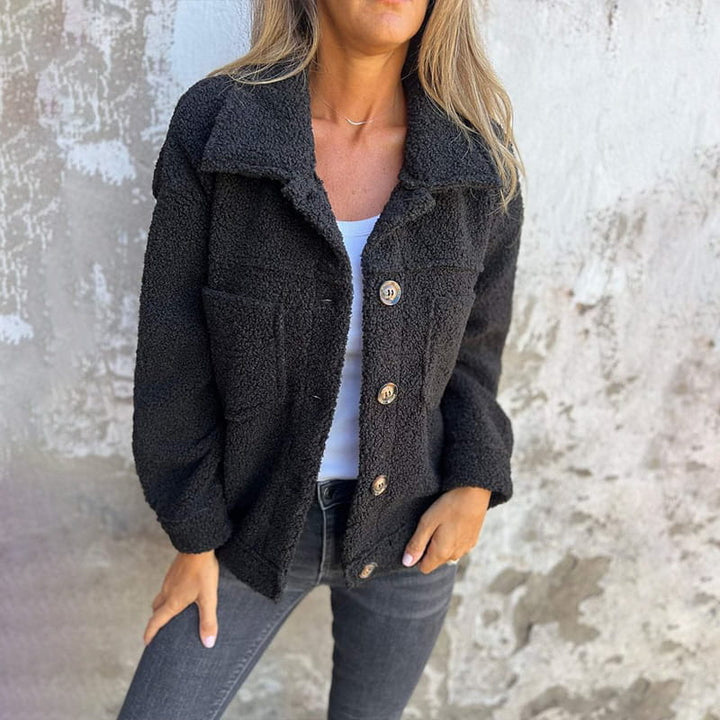 Women's Jacket | Elegant | Button Front | Autumn - Black