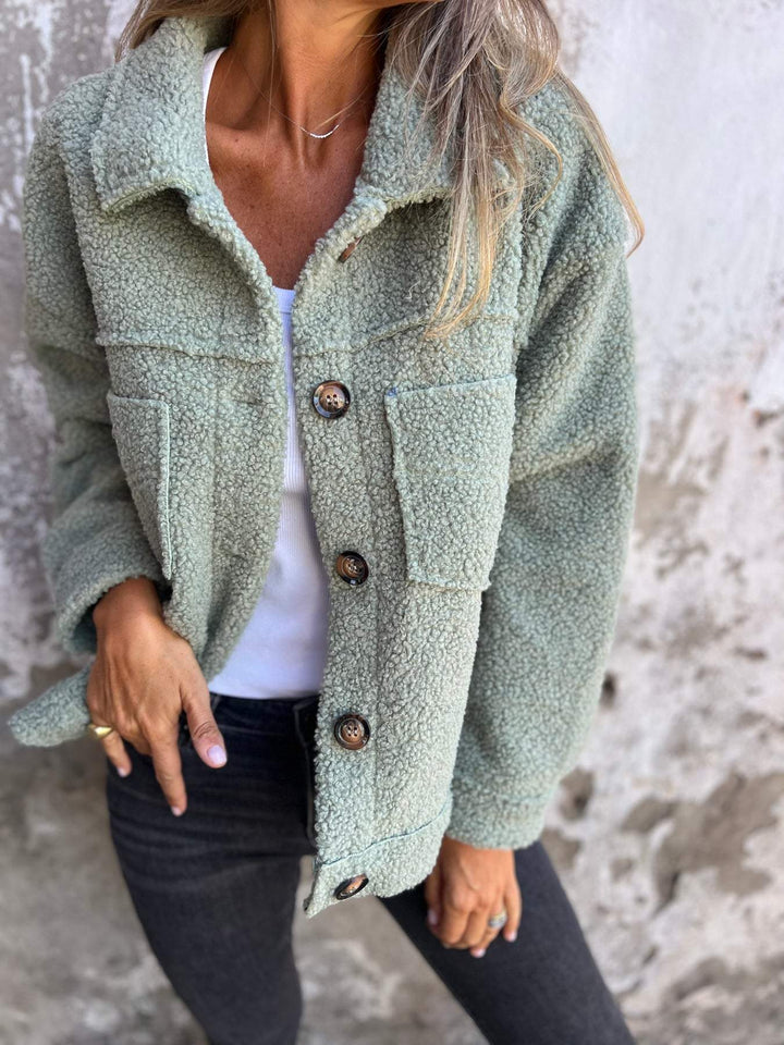 Women's Jacket | Elegant | Button Front | Autumn - Green