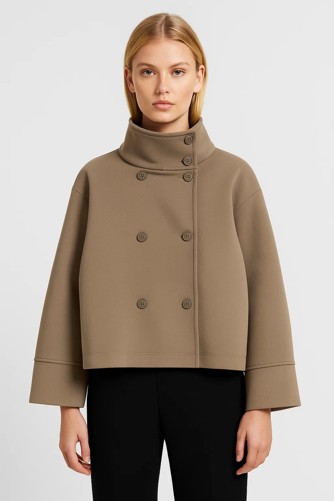 Women's Jacket | High Collar | Wide Sleeves | Autumn