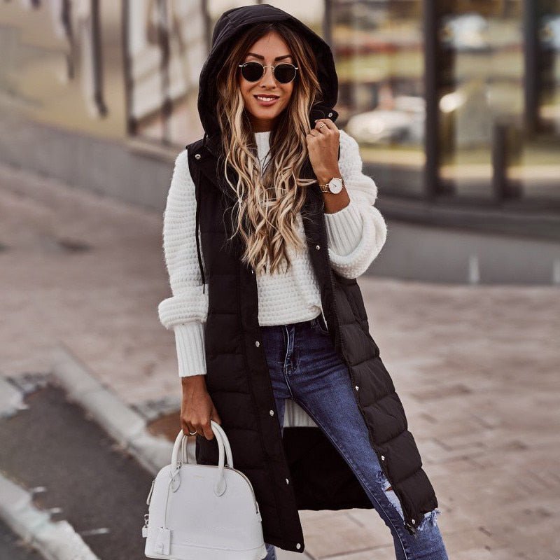 Women's Jacket | Oversized Hooded | Winter - Black