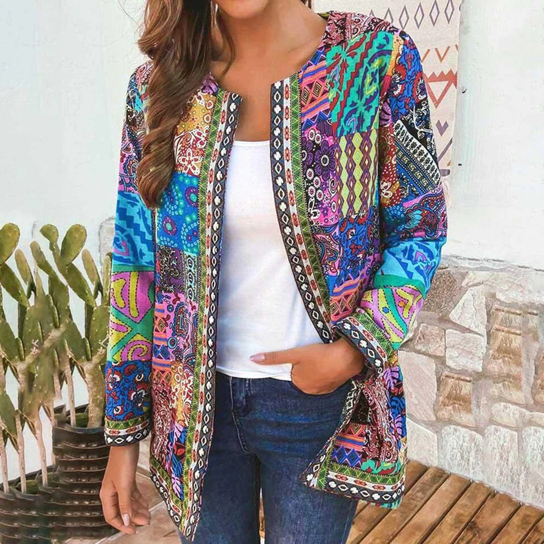 Women's Jacket | Patchwork | Open-Front | Spring