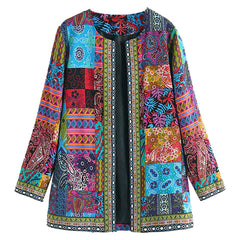 Women's Jacket | Patchwork | Open-Front | Spring