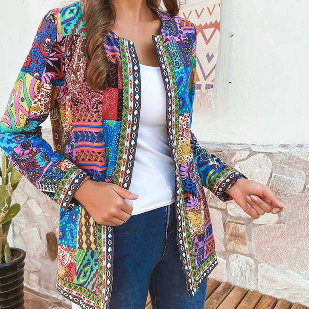 Women's Jacket | Patchwork | Open-Front | Spring