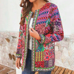 Women's Jacket | Patchwork | Open-Front | Spring