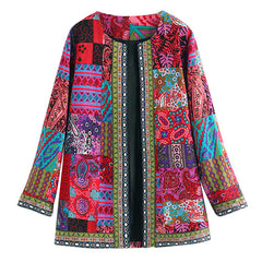 Women's Jacket | Patchwork | Open-Front | Spring