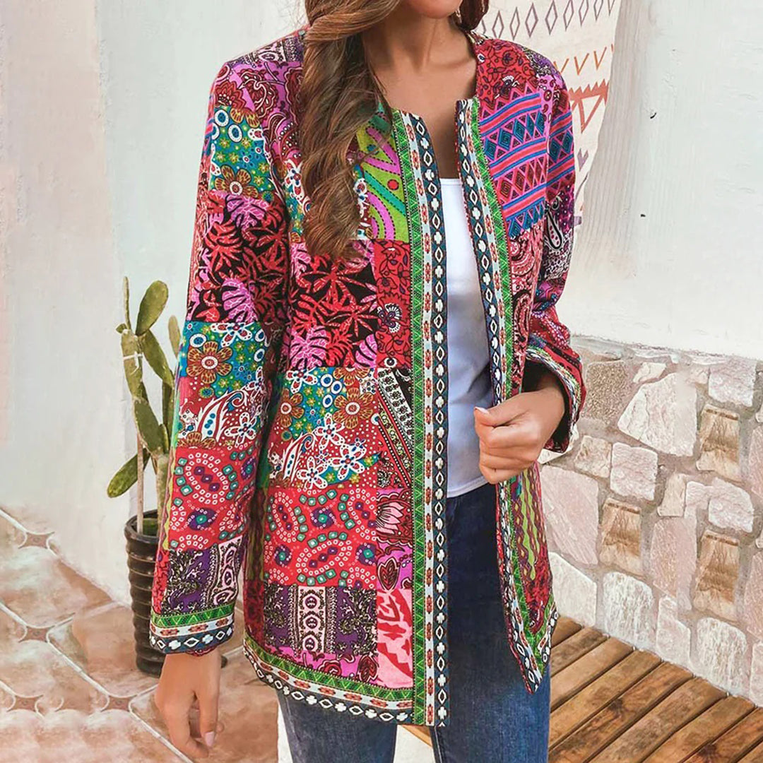 Women's Jacket | Patchwork | Open-Front | Spring