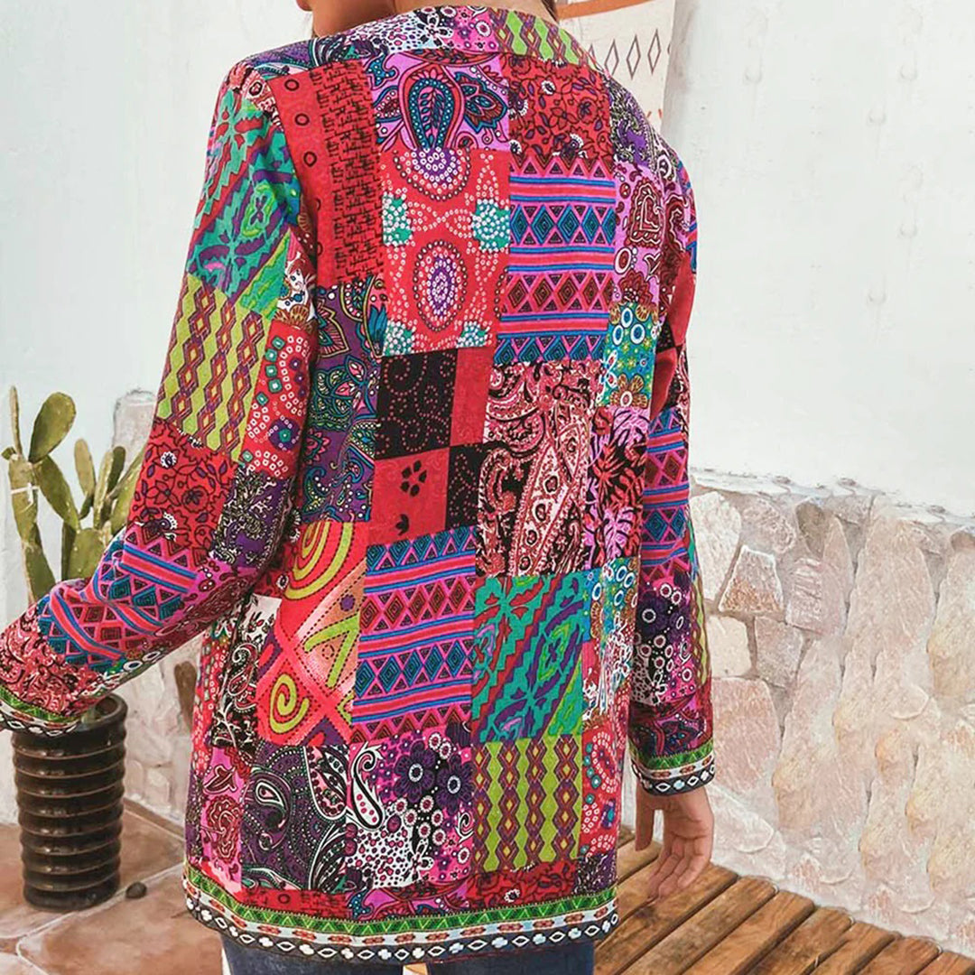 Women's Jacket | Patchwork | Open-Front | Spring