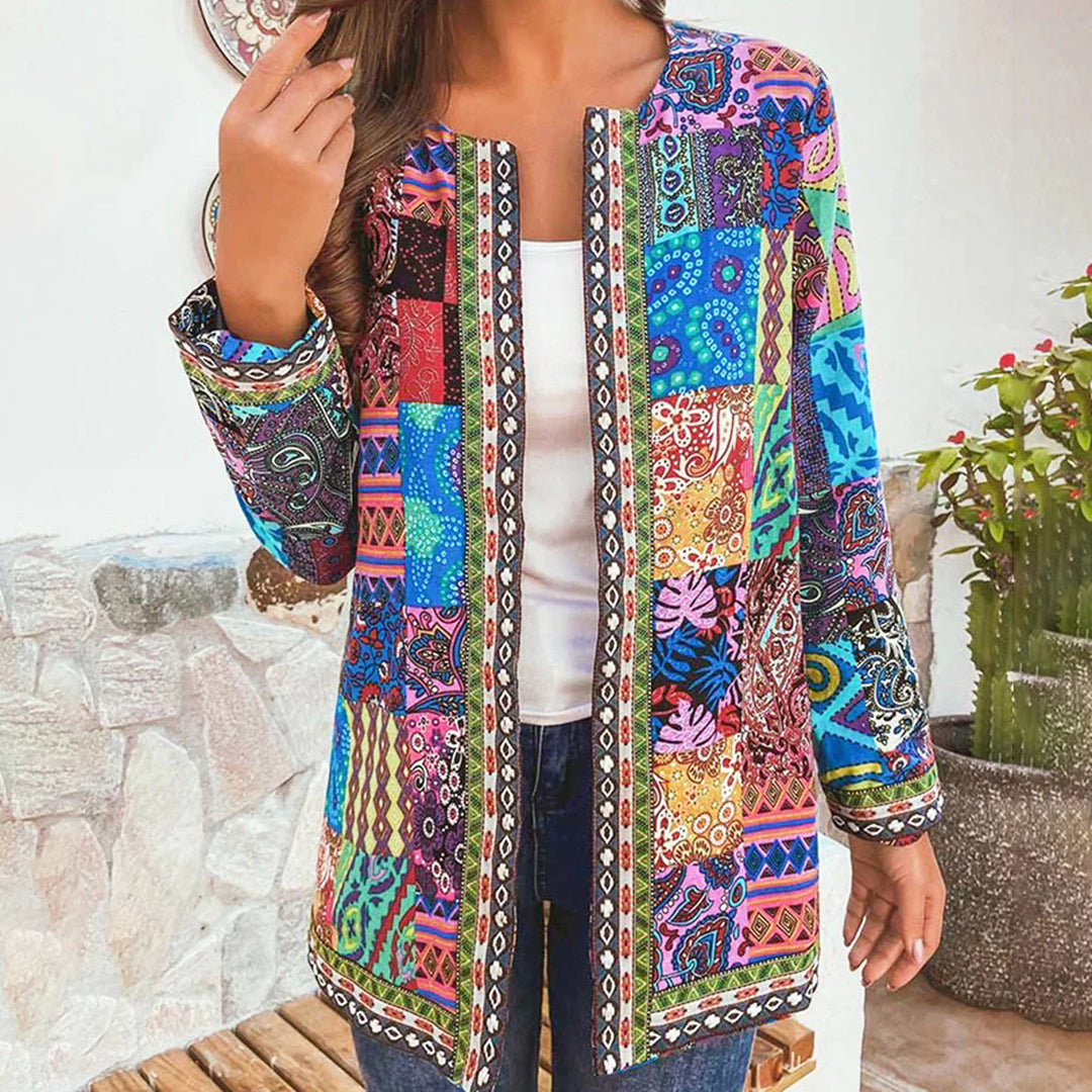 Women's Jacket | Patchwork | Open-Front | Spring