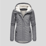 Women's Jacket | Slim Fit | Hood | Winter - Gray