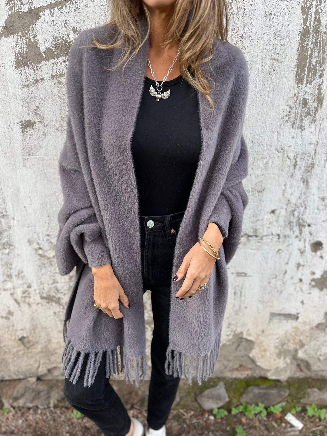 Women's Jacket | Tailored | Button-Down | Winter - Gray