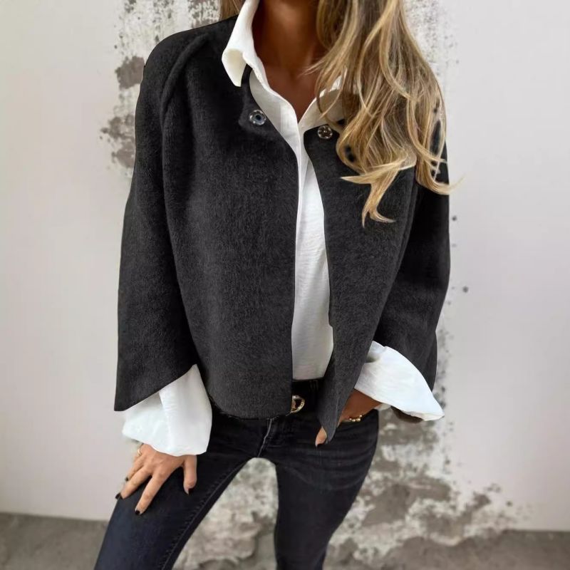 Women's Jacket | Tailored | Button Front | Winter - Black