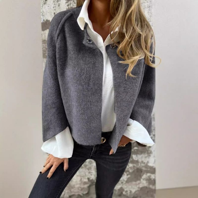 Women's Jacket | Tailored | Button Front | Winter - Gray
