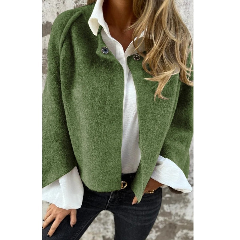 Women's Jacket | Tailored | Button Front | Winter - Green
