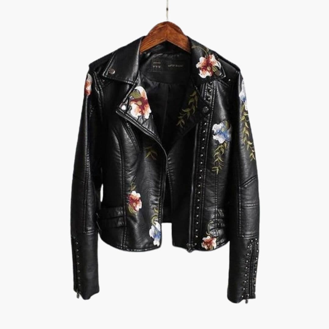 Women's Jacket | Tailored | Embroidered | Autumn - Black