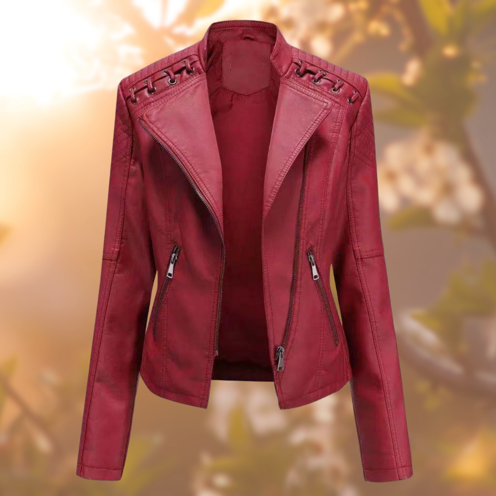 Women's Jacket | Tailored | Everyday Elegance | Autumn - Red
