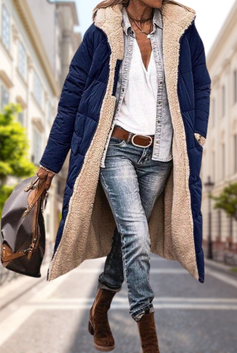 Women's Jacket | Tailored | Hooded | Autumn - Blue