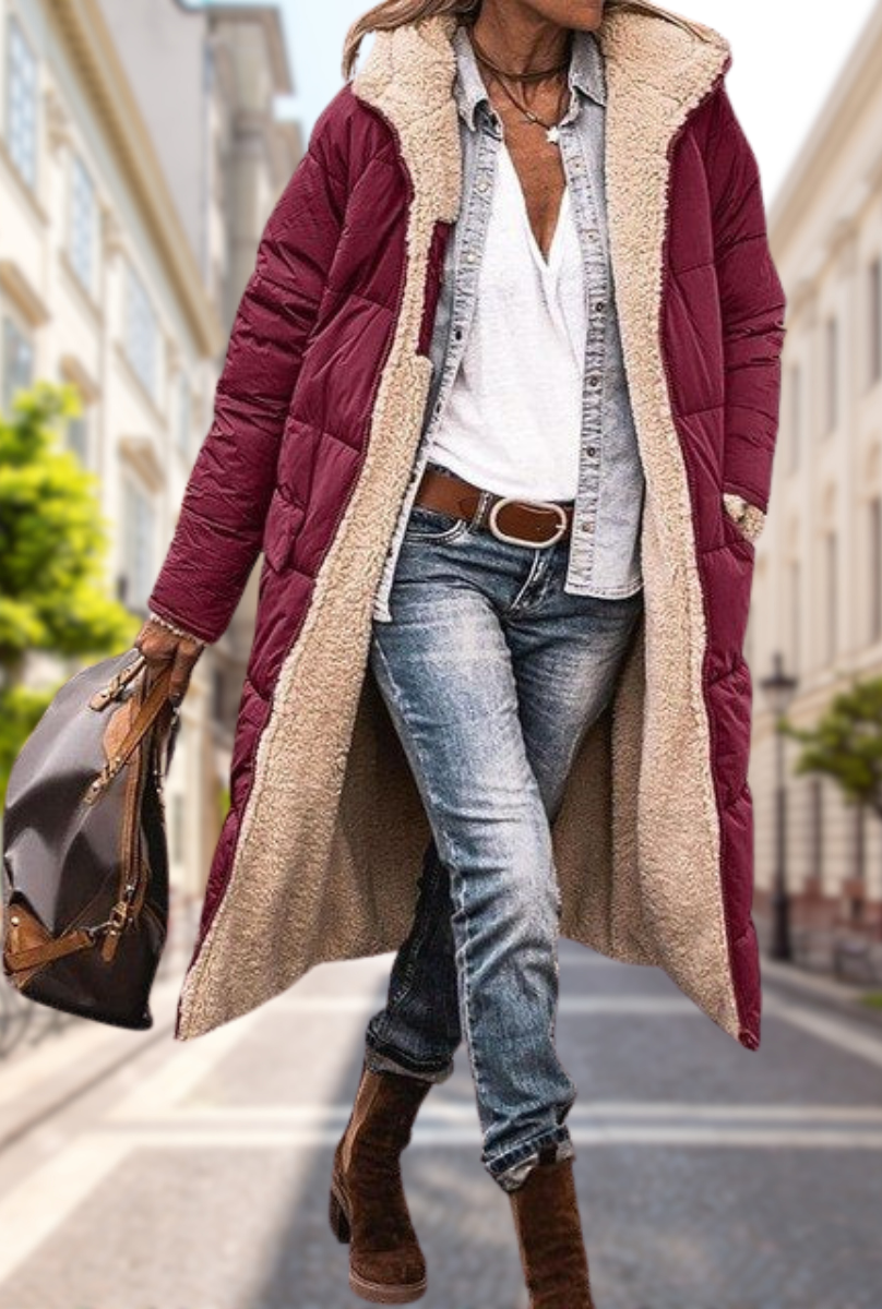 Women's Jacket | Tailored | Hooded | Autumn - Red