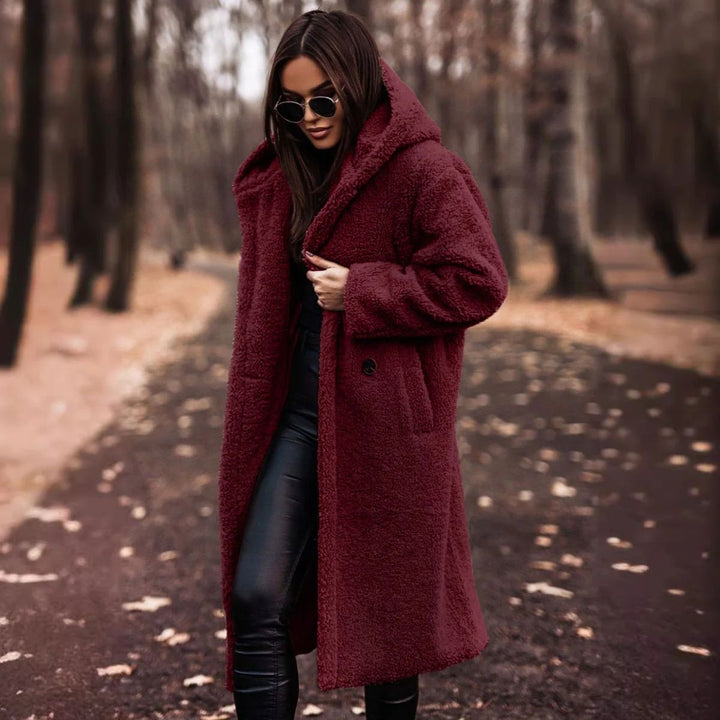 Women's Jacket | Tailored | Mid-Length | Autumn - Red