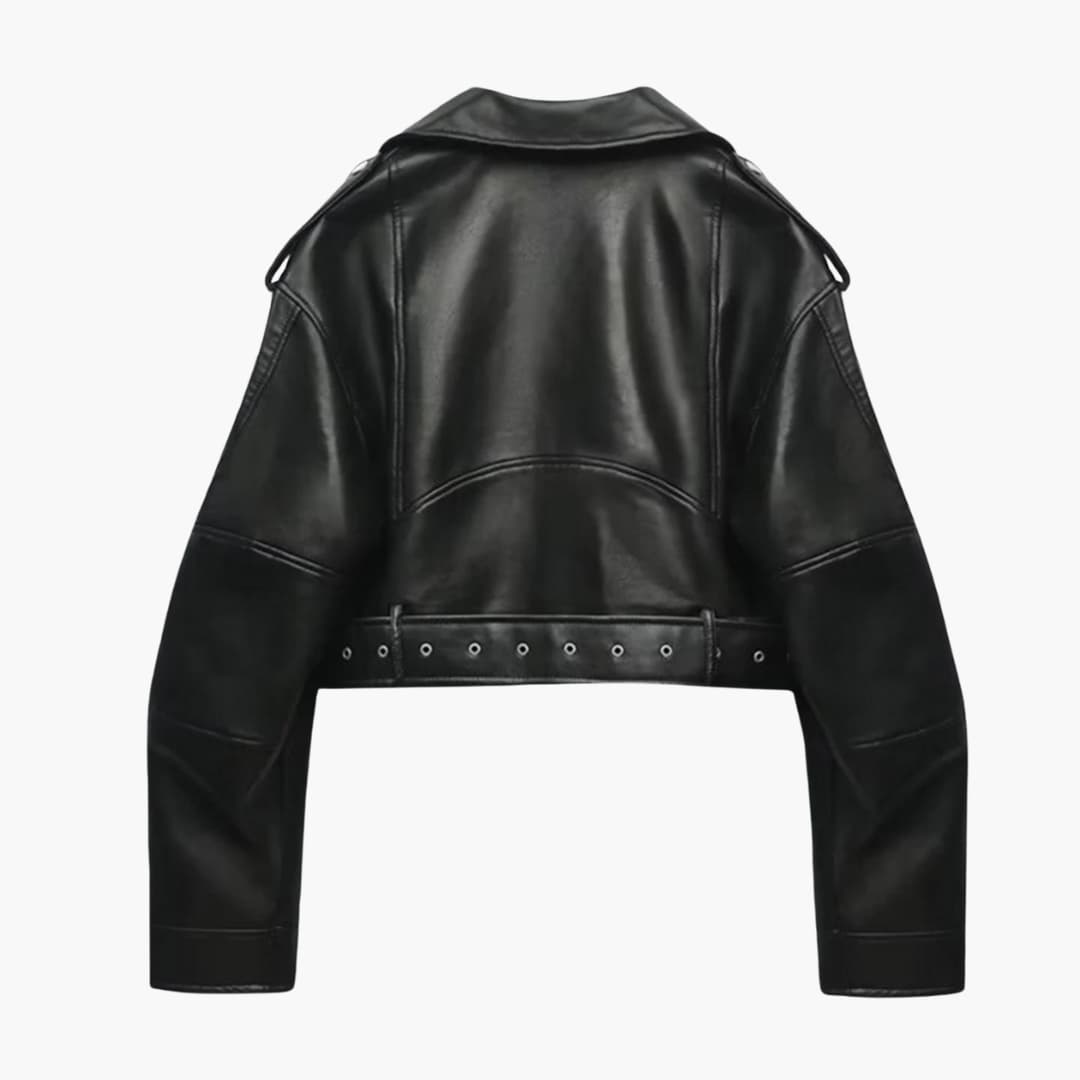 Women's Jacket | Tailored Moto | Adjustable Belt | Autumn