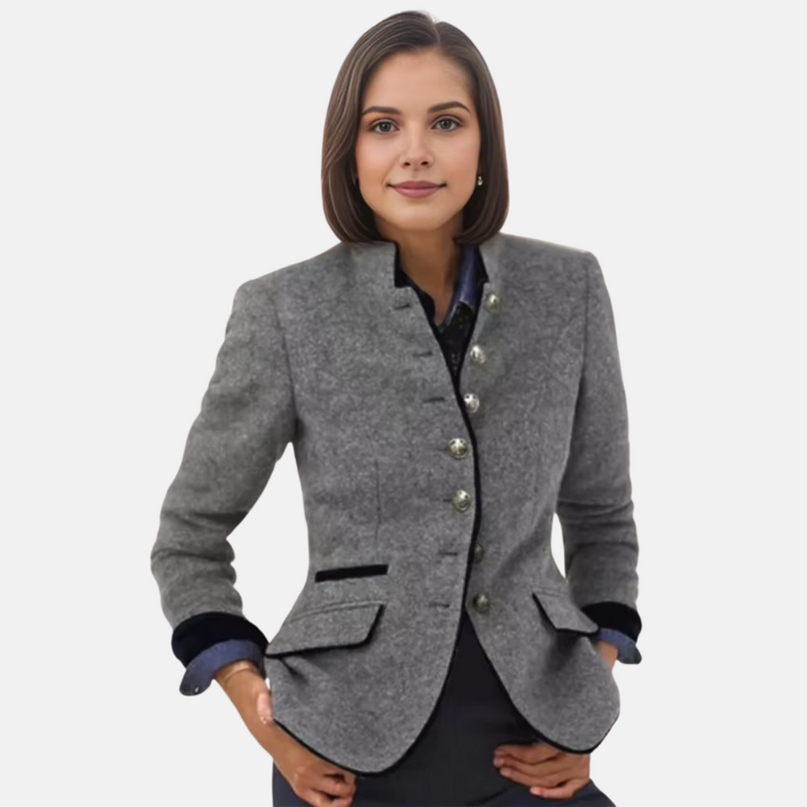Women's Jacket | Vintage | Button Front | Autumn - Gray