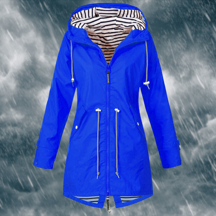 Women's Jacket | Water-Resistant | Hood | Autumn - Light Blue
