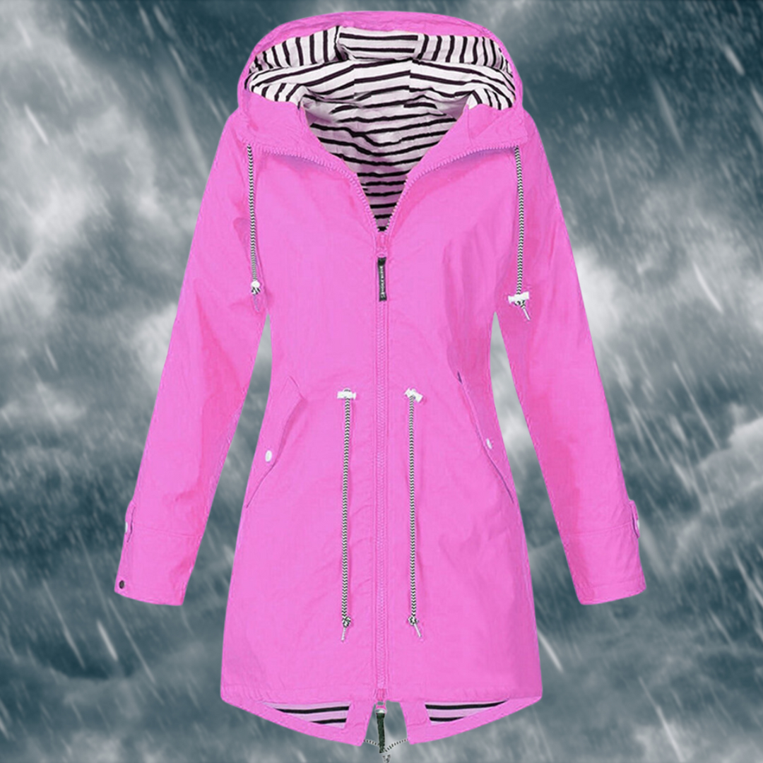 Women's Jacket | Water-Resistant | Hood | Autumn - Pink