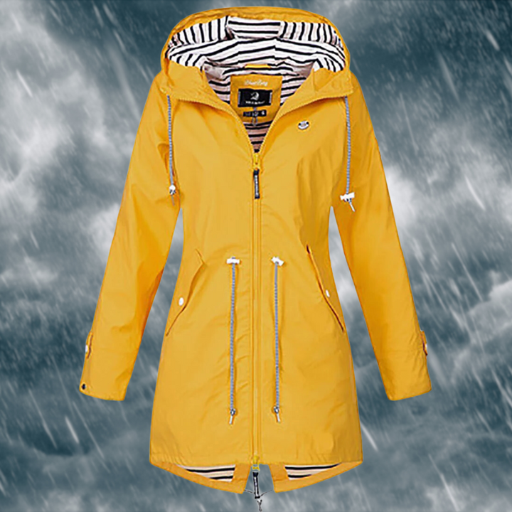Women's Jacket | Water-Resistant | Hood | Autumn - Yellow