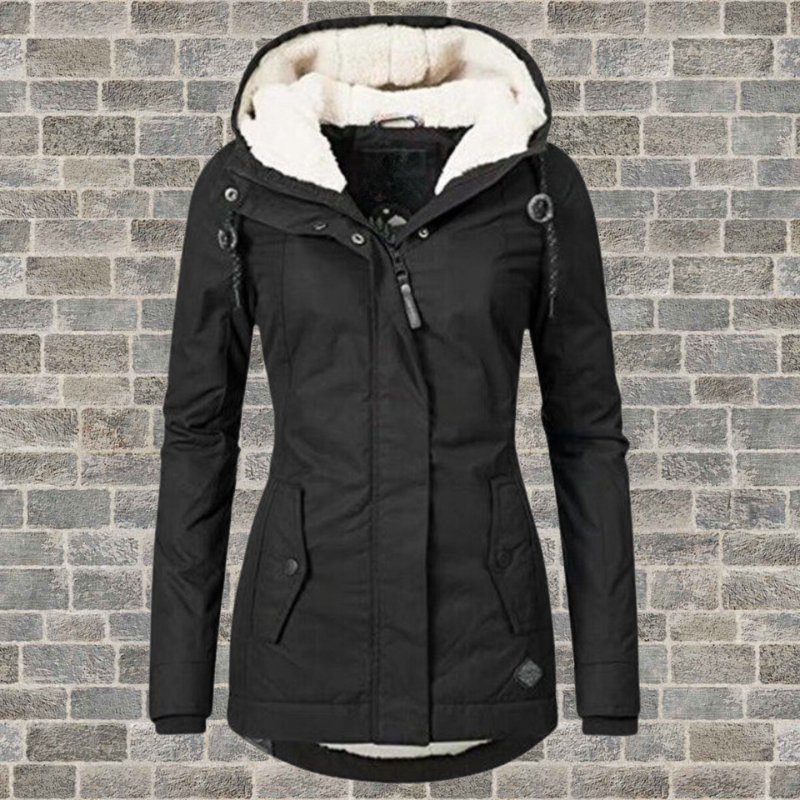 Women's Jacket | Water-Resistant | Hooded | Winter - Black