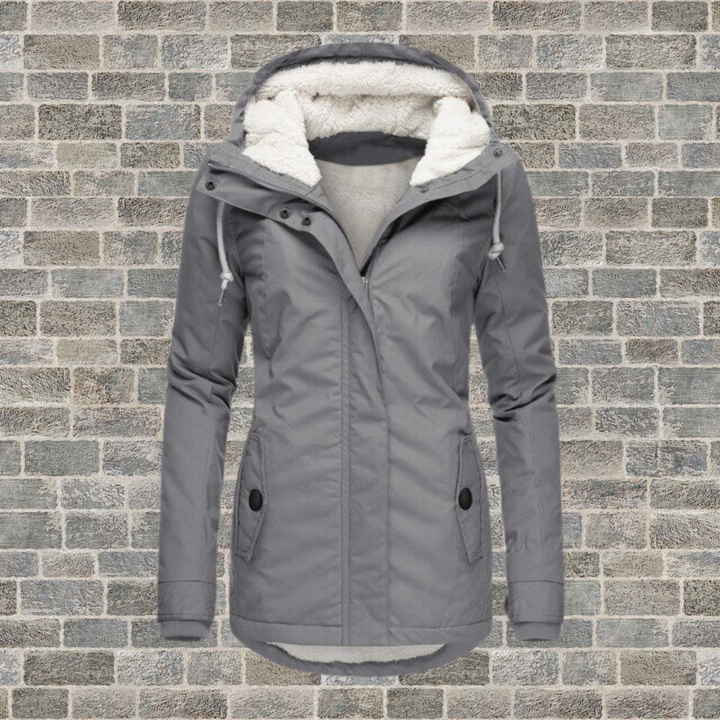 Women's Jacket | Water-Resistant | Hooded | Winter - Gray