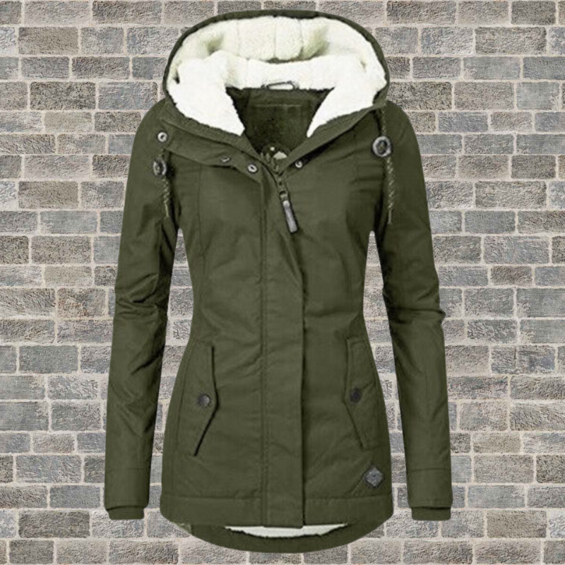 Women's Jacket | Water-Resistant | Hooded | Winter - Olive