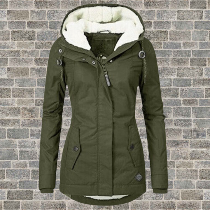 Women's Jacket | Water-Resistant | Hooded | Winter - Olive