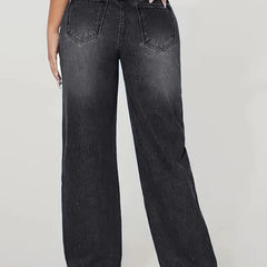 Women's Jeans | High Waist Ripped | Straight Leg | Summer