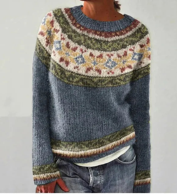 Women's Jumper | Contrast Pattern | Winter