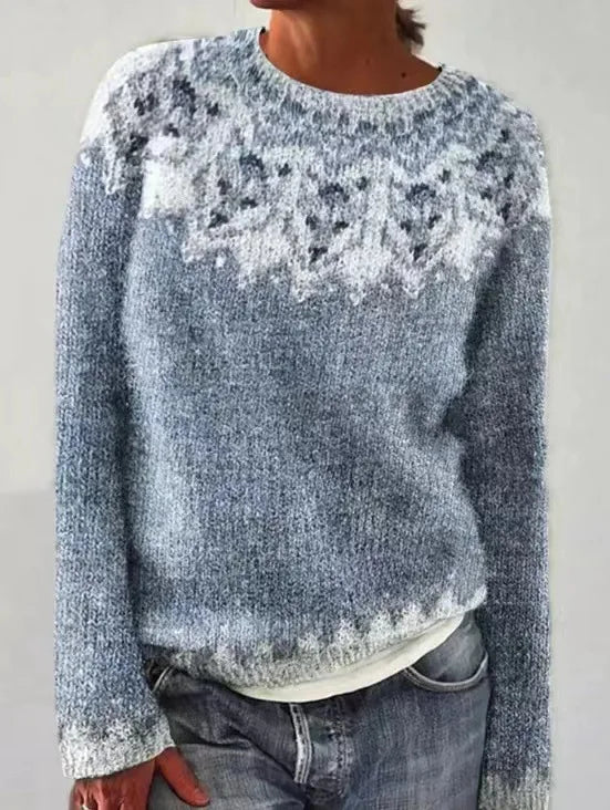 Women's Jumper | Contrast Pattern | Winter