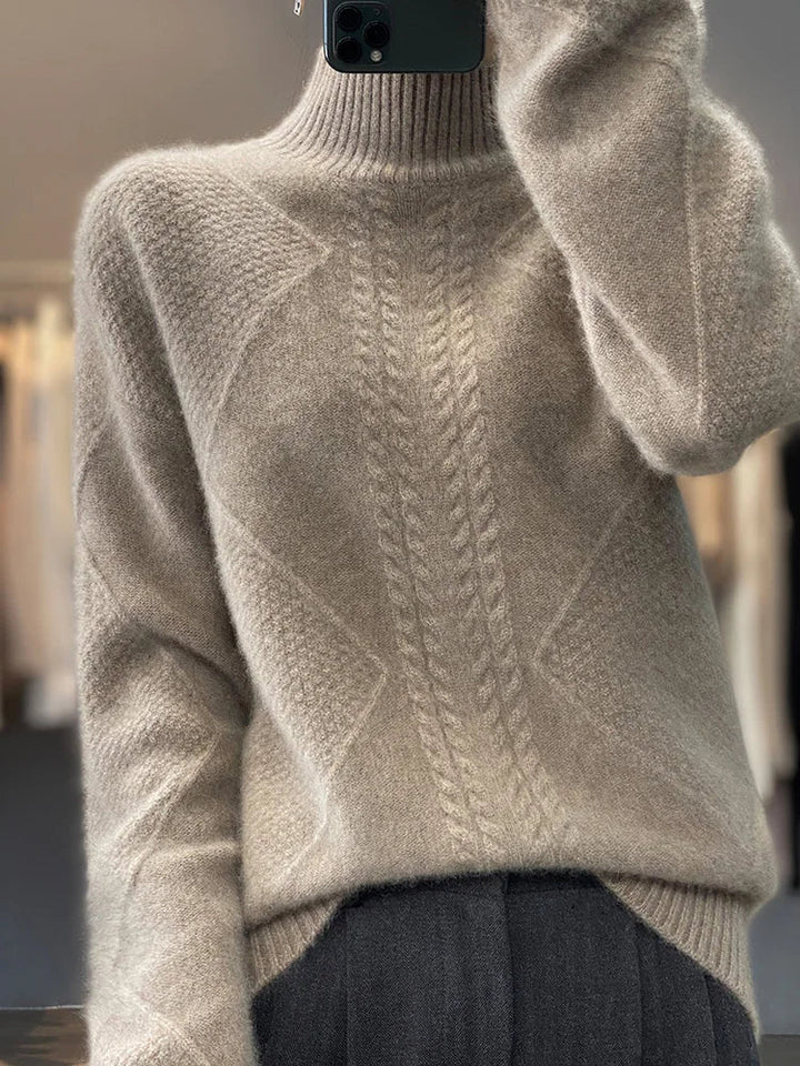 Women's Jumper | Oversized Knit | Winter - Gray