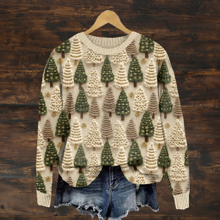 Women's Jumper | Tree Pattern | Winter